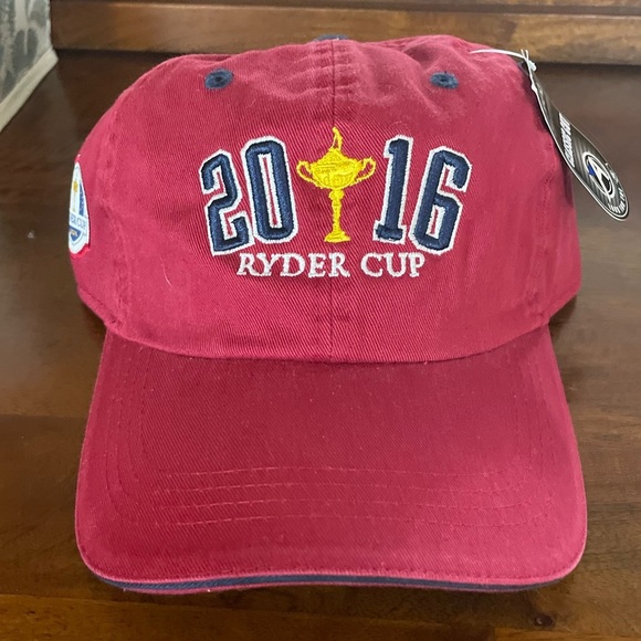 NWT Ryder Cup Hat Strapback Cap Mens Maroon Hazeltine 2016 Minnesota Golf Casual - Picture 1 of 7